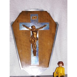 Crucifix art deco religieux reliquaire antiquité vintage