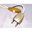 Lampe ancienne interrupteur prise fil électrique vintage
