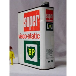 Ancien BIDON HUILE BP SUPER VISCO STATIC Décoration Vintage Garage