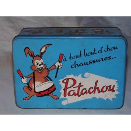 Boite publicitaire ancienne PATACHOU Chaussure enfant vintage