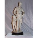 Sculpture forgeron grande statue moreau enclume déco vintage