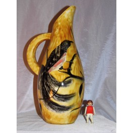 Grand pichet carafe vase céramique QUIMPER BASTIAN LE PEMP