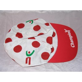 Casquette velo ancien  CHAMPION casquette à pois cyclisme tour de France Virenque