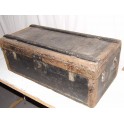 Malle de voyage transatlantique Coffre HB cantine militaire meuble vintage rangement jouet bar bois vintage antiquité