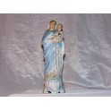 statue biscuit religieuse marie vierge polychrome enfant  jesus 
