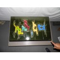 Table basse céramique VALLAURIS multicolore signée Circa vintage décor abstrait