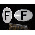 2 autocollants F stickers voiture ancienne quillery vintage