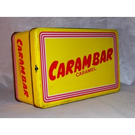 Boite publicitaire métal CARAMBAR épicerie vintage bonbons deco maison boite à sucre