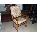 Fauteuil vintage TRONE large et confortable mobiler antique siege chaise