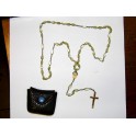 Chapelet ancien croix crucifix perle collier reliquaire