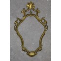 Ancien grand cadre de miroir baroque 75 x 46 cm glace vintage