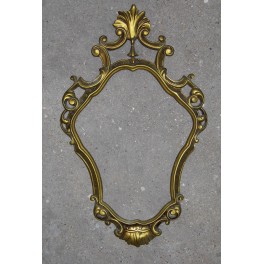 Ancien grand cadre de miroir baroque 75 x 46 cm glace vintage
