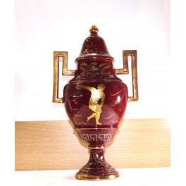 Céramique faience de Desvres vase vintage coupe Masséfreres Trophée Nord matin scenes hellenistiques