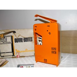 Moulinex Ouvre-boîte vintage Moulinex orange et blanc 1975 fonctionnel