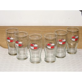 6 verres KRONENBOURG 50cl état neuf  verre publicitaire bistrot café 
