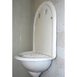 Fontaine émaillée vintage lavabo art déco ancien évier mobilier jardin maison bistro café