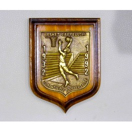 BLASON MURAL en BRONZE  Basket Cappellois 60eme anniversaire Cappelle la Grande Dunkerque 