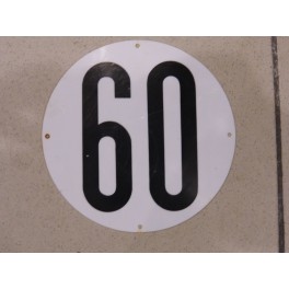 Disque vitesse 60 années 70 plaque plastique 60 remorque camion collection voiture ancienne quillery déco garage vintage