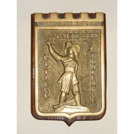 Blason DUNKERQUE JEAN BART grande taille  FLANDRE bronze heraldique armoiries souvenir carnaval nord