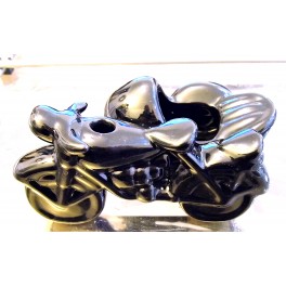 Moto side car HARLEY DAVIDSON Porte stylo cendrier vide poche céramique cycles vintage déco retro