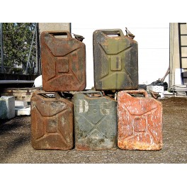 Lot de 5 Jerrycan militaire 1944 anglais WW2 USA 39-45 Militaria collection MB WD