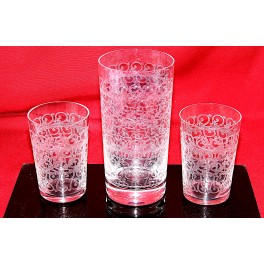 3 verres gobets cristal BACCARAT chope EMIN FRANCE Modele ROHAN 