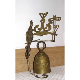 Cloche murale bronze laiton à balancier grande cloche exterieure cloche monastere cloche d'appel maison de campagne 