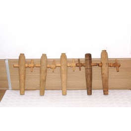 Lot de 5 robinets bois fut tonneau barrique vin 19,5 cm