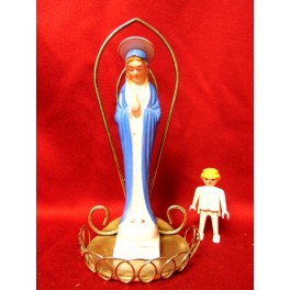 ancienne céramique statue religieuse vierge marie