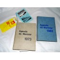2 agenda 1973 et 1983 marinier peniche shell carnet de bord