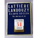 Calendrier perpetuel calendrier vintage LATTIERE LANDOUZY