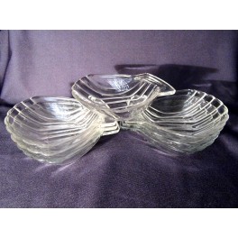7 coquilles st jacques verre PYREX FRANCE neuf