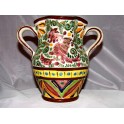 Vase céramique émaillé années 50 MASSE FRERES dragon vintage