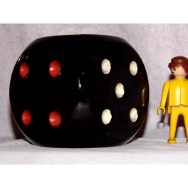 CENDRIER PORTE STYLOS dé à jouer céramique vintage retro