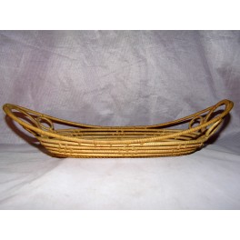 Corbeille osier panier vintage années 60 retro