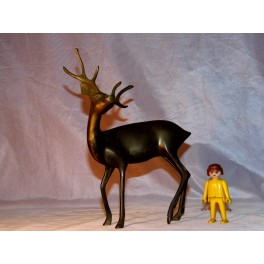 Cerf en laiton années 60 déco vintage retro